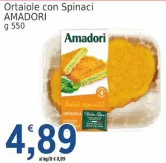 Market Ingross Ortaiole con Spinaci AMADORI offerta