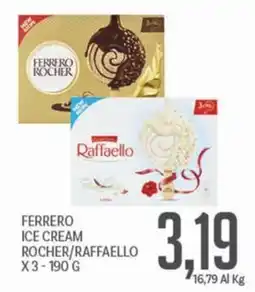Supermercati Piccolo FERRERO ICE CREAM ROCHER/RAFFAELLO offerta