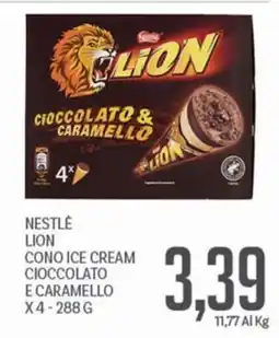 Supermercati Piccolo LION CONO ICE CREAM CIOCCOLATO E CARAMELLO offerta