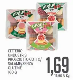 Supermercati Piccolo CITTERIO UNDUETRIS! PROSCIUTTO COTTO/SALAME/SENZA GLUTINE offerta