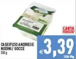 Supermercati Agorà CASEIFICIO ANDRIESE NODINI / GOCCE offerta