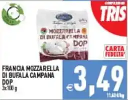 Supermercati Agorà FRANCIA MOZZARELLA DI BUFALA CAMPANA DOP offerta