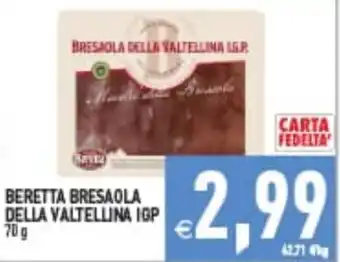 Supermercati Agorà Beretta Bresaola della Valtellina IGP offerta