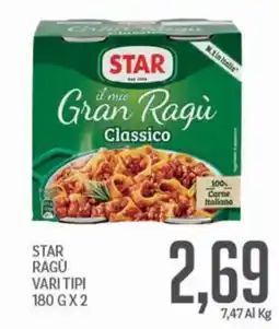 Supermercati Piccolo STAR Gran Ragù Classico offerta