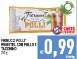 Supermercati Agorà Fiorucci Poll' Wurstel con pollo e tacchino offerta