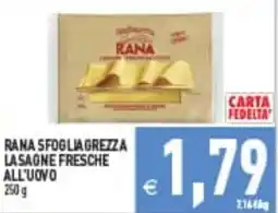 Supermercati Agorà RANA SFOLIAGREZZA LASAGNE FRESCHE ALL'UOVO offerta
