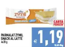 Supermercati Agorà PARMALAT ZYMIL SNACK AL LATTE offerta