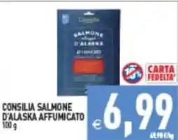 Supermercati Agorà CONSILIA SALMONE D'ALASKA AFFUMICATO offerta