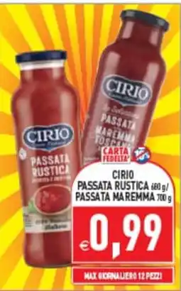 Supermercati Agorà Cirio Passata Rustica Passata Maremma offerta