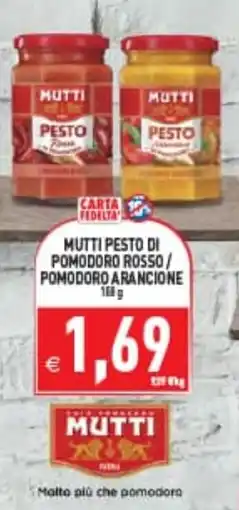 Supermercati Agorà MUTTI PESTO DI POMODORO ROSSO / POMODORO ARANCIONE offerta