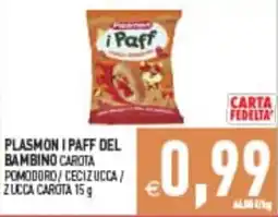 Supermercati Agorà PLASMON I P AFF DEL BAMBINO CAROTA offerta