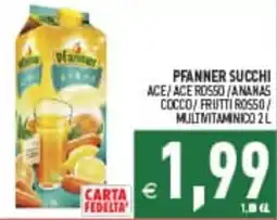 Supermercati Agorà Pfanner Succhi offerta