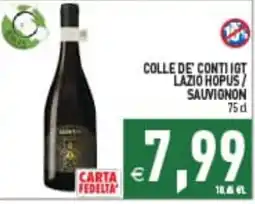 Supermercati Agorà Colle de' Conti IGT Lazio Hopus / Sauvignon offerta