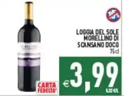 Supermercati Agorà Loggia del Sole Morellino di Scansano D.O.C.G. offerta