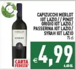 Supermercati Agorà Capizucchi Merlot offerta