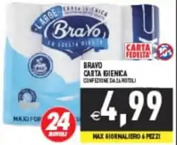 Supermercati Agorà Bravo carta igienica offerta