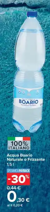 Acqua Boario Naturale o Frizzante