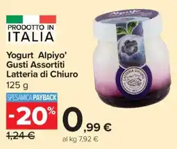 Carrefour Express Yogurt Alpiyo' Gusti Assortiti offerta