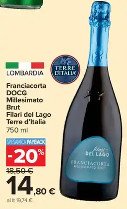 Carrefour Express Francia corta DOCG Millesimato Brut Filari del Lago offerta