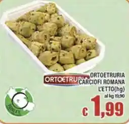 Top Supermercati ORTOETRURIA CARCIOFI ROMANA offerta