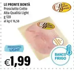 Hurrà Prosciutto Cotto Alta Qualità Light Le Pronte Bontà offerta
