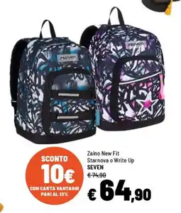 Iper La Grande Zaino New Fit Starnova o Write Up SEVEN offerta