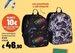 Iper La Grande Zaino Ischoolpack, fantasia assortite SEVEN offerta