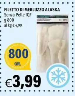 Hurrà FILETTO DI MERLUZZO ALASKA offerta