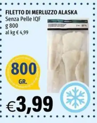 Hurrà FILETTO DI MERLUZZO ALASKA offerta