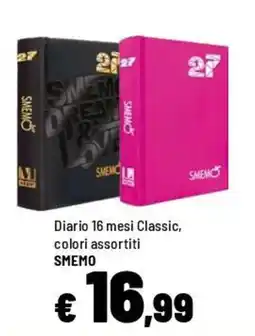 Iper La Grande Diario 16 mesi Classic SMEMO offerta