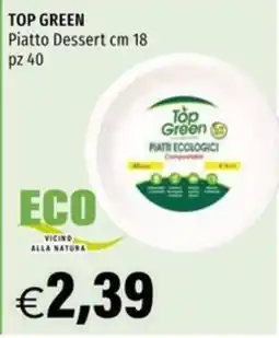 Hurrà Top Green Piatto Dessert offerta