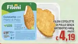 Top Supermercati Fileni Cotolette con Filetti di Pollo offerta