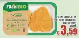 Top Supermercati Fileni Cotoletta Petto di Pollo Bio offerta