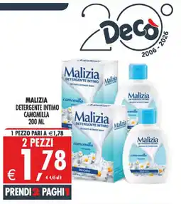Deco Iperstore Malizia Detergente Intimo Camomilla offerta
