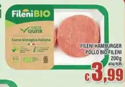 Top Supermercati Fileni Hamburger Pollo Bio Fileni offerta