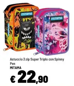 Iper La Grande Astuccio 3 zip Super Triplo con Spinny Pen MITAMA offerta