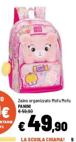 Iper La Grande Zaino organizzato Mofu Mofu PANINI offerta