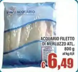 Top Supermercati ACQUARIO FILETTO DI MERLUZZO ATL. offerta