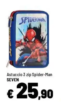 Iper La Grande Astuccio 3 zip Spider-Man SEVEN offerta