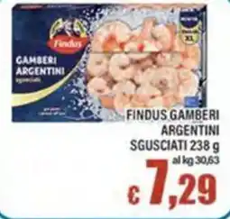 Top Supermercati Findus Gamberi Argentini offerta