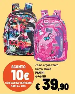Iper La Grande Zaino organizzato Comix Wave offerta