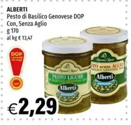 Hurrà Pesto di Basilico Genovese DOP Con, Senza Aglio Alberti offerta