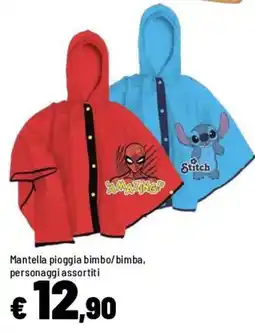 Iper La Grande Mantella pioggia bimbo/bimba offerta