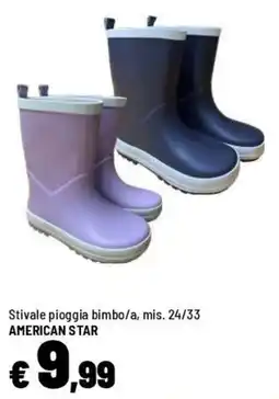 Iper La Grande Stivale pioggia bimbo/a AMERICAN STAR offerta