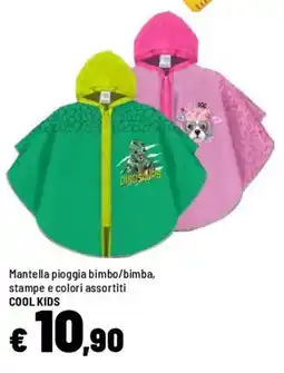 Iper La Grande Mantella pioggia bimbo/bimba COOL KIDS offerta
