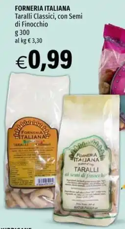Hurrà FORNERIA ITALIANA Taralli Classici, con Semi di Finocchio offerta