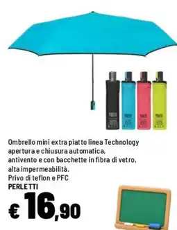 Iper La Grande Ombrello mini extra piatto linea Technology PERLETTI offerta