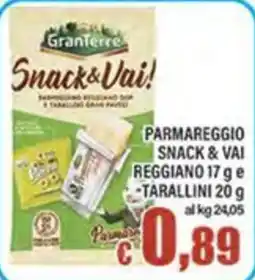 Top Supermercati Snack & Vai! Parmareggio offerta