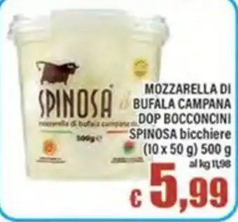 Top Supermercati Mozzarella di bufala campana DOP Bocconcini SPINOSA offerta