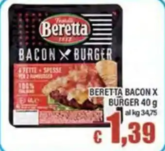 Top Supermercati Beretta Bacon X Burger offerta